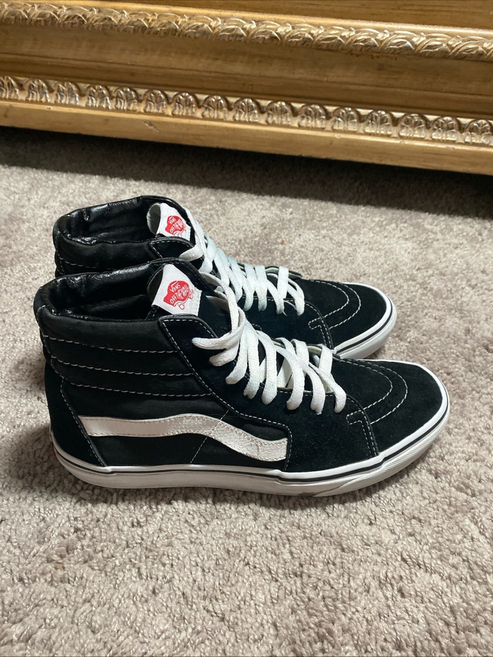 Vans Oldskool SK8 Kids Black and White High-Top Skate Sneakers size 2